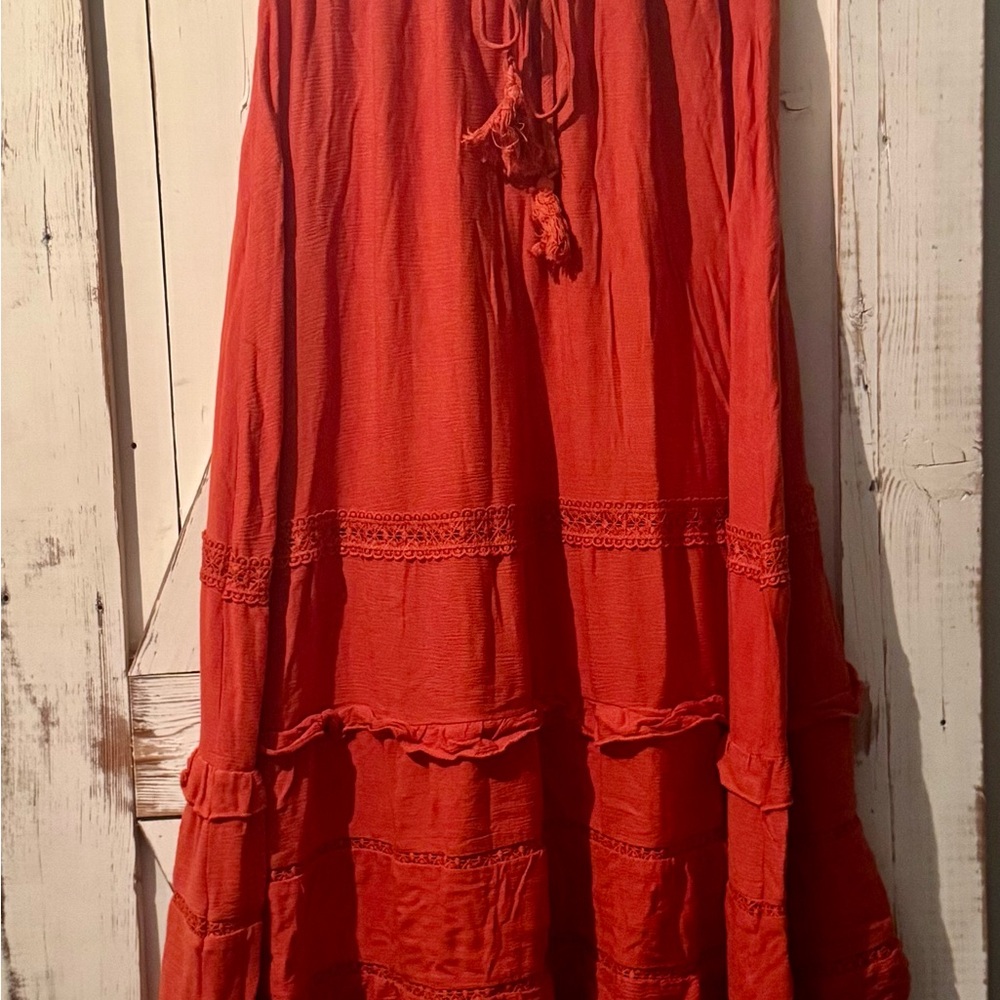 Elegant Red Women's Skirt